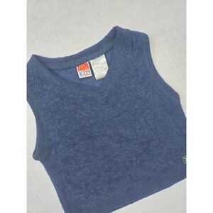 Vintage McDonalds Mc Kids‎ Toddler 3T Blue Terry Cloth V Neck Sleeveless Vest